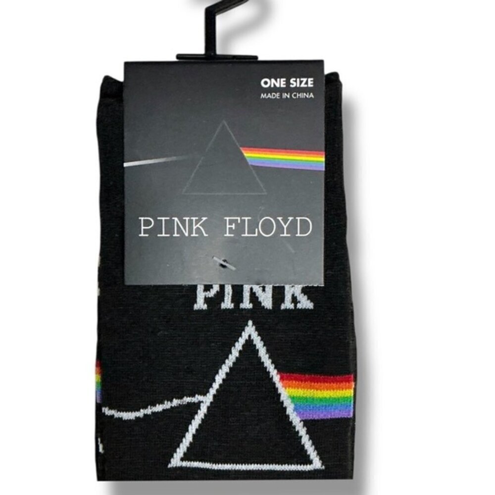 Pink Floyd Crew Socks Novelty Mid Calf Casual Dress Black Unisex Adult One Size - Picture 5 of 16